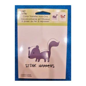Uptown Baby Color Transfer Iron-ONS 2/pkg- "Stink Happens" & "Foxy"